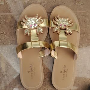 Kate Spade New York shiny crabby slide sandals